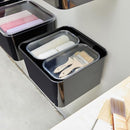 iDesign Tall Inner Storage Bin with Lid, Set of 2, The Wallspace Collection - Brand New