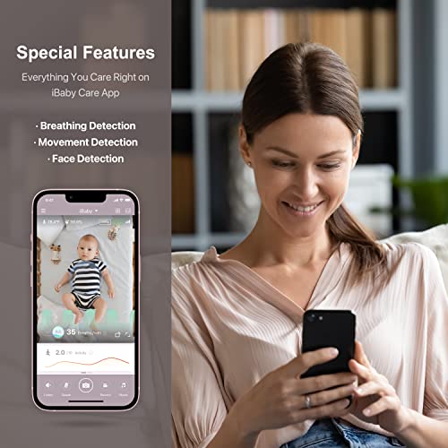 IBABY SMART BREATHING MONITOR WITH CAMERA AUDIO I2 WI-FI VIDEO - WHITE - Like New