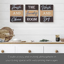 Elements Dark Wood Plank Wall Plaques Galvanized Metal Sentiment 3Pcs - Brand New
