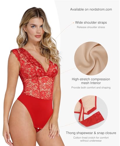 Popilush Lace Body Suits Women - Tank Top Thong Shapewear Tummy Control - Brand New