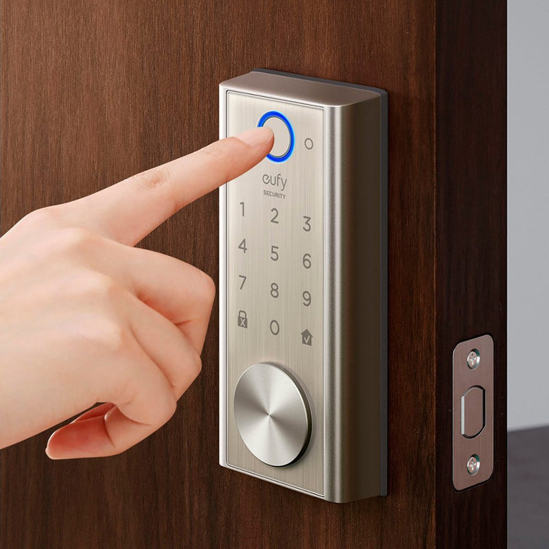 eufy Security S230 Smart Door Lock Touch &Wi-Fi Fingerprint Scanner Satin Nickel - Like New