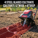 MZK 12-Inch 10.5 Amp Corded Electric Tiller/Cultivator for Gardening - Like New