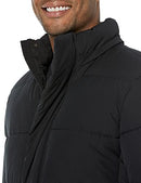 AMAZON ESSENTIALS MENS HOODED LONG PUFFER COAT - SIZE 6X-LARGE - BLACK - Like New