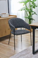 Home Source 32" Mid-Century Style Dining Living Room Chairs Set of 2 (Black) - Brand New