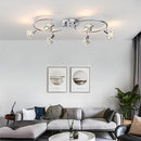 Dsyan HOME Chrome Round Track Light Kit,6 Ways Ceiling Spot Light -No Bulb -NEW - Brand New