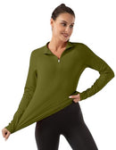 Fkeep Women's Long Sleeve Polo Shirt UPF 50 Sun Protection Mustard Yellow S - Brand New