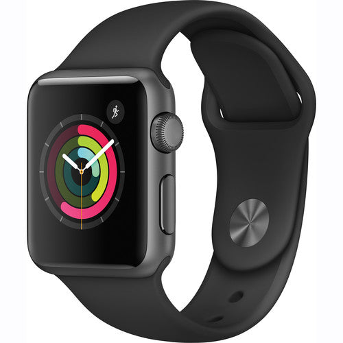 For Parts: Apple Watch Series 1 38mm Smartwatch -Space Gray Case,Black Sport Band -NO POWER