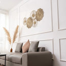 PEMAR Set 5 Natural Seagrass Wall Décor Wicker Flowers Wheels VOVEN - B0DPKW5P28 - Brand New