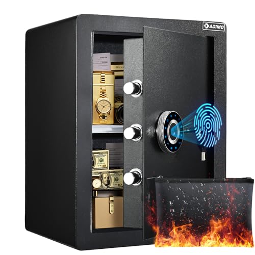 ADIMO FINGERPRINT SAFE 2.1 CUFT BIOMETRIC SAFE REMOVABLE SHELF - Scratch & Dent