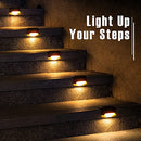 GIGALUMI LED SOLAR DECK LIGHTS, 16 PACK WATERPROOF - WARM WHITE - Like New