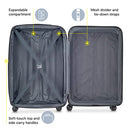 DELSY PARIS HELIUM AERO HARDSIDE EXPANDABLE LUGGAGE WITH 2-PIECE SET - TITANIUM - Brand New