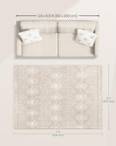 SONGMICS HOME Area Rug 5x7 ft Non-Slip Carpet Home Decor Capuccino Beige - Brand New