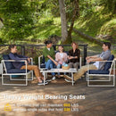 EAST OAK PATIO FURNITURE, 4-PIECE OUTDOOR SOFA, WASHABLE CUSHION - NAVY/WHITE - Like New
