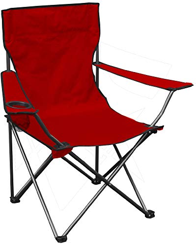 SHELTERLOGIC QUIK SHADE CHAIR PORTABLE FOLDING CHAIR ARM REST CUP HOLDER - RED - Like New