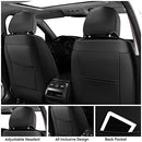HUANGXIN 2Pcs Nappa Leather Car Seat Covers Waterproof 4Runner Black - Brand New