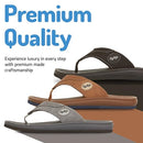 FLOOPI FLIP FLOPS FOR MEN TEXTURE SOFT EVA FOOTBED MEN BEACH SANDALS BLACK 12 - Brand New