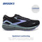 Brooks Women's Ghost 15 Neutral Running Shoe Black/Jacaranda/Salt Size 9 - Like New
