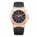TUCCI ITALY PRECISIONE UNISEX SILICONE WRIST WATCH - ROSE TONE BLACK - Like New