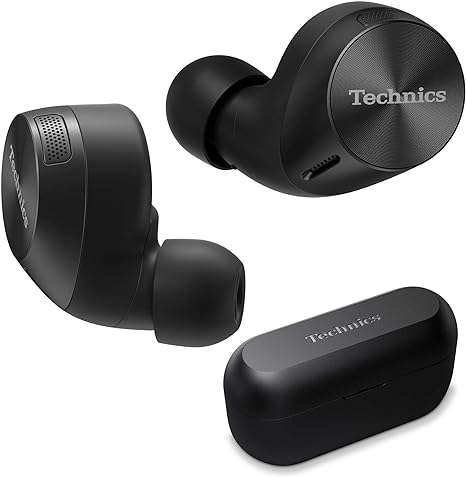 Technics HiFi True Wireless Multipoint Bluetooth Earbuds EAH-AZ60M2-K - Black - Like New