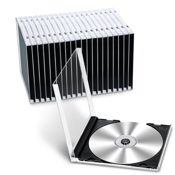 Kigley 25 PCS CD JEWEL CASE,55g each, SINGLES & REGULAR FORMAT, Slide in Black - Like New