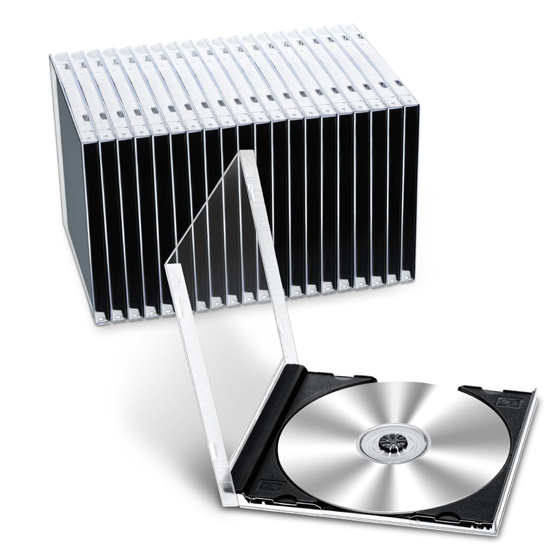 Kigley 25 PCS CD JEWEL CASE,55g each, SINGLES & REGULAR FORMAT, Slide in Black - Like New