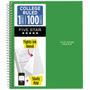 FIVE STAR 8.5"X11" 1 SUBJECT COLLEGE RULED NOTEBOOK - RETRO GREEN - Like New