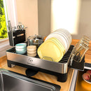 Genteen Dish Drying Rack, Stainless Steel Dish Rack with Drainboard and Spout - Like New