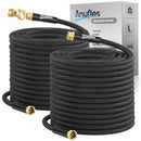 ANUFLES GARDEN HOSE 100FT, LIGHTWEIGHT 3-LAYER PVC FLEXIBLE WATER HOSE - BLACK - Like New