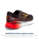 BROOKS MEN'S GLYCERIN GTS 20 RUNNING SHOE BLACK/BLACKENED PEARL/FIERY RED 10.5 - Like New