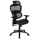 FLASH FURNITURE LO ERGONOMIC MESH OFFICE CHAIR WITH 2-TO-1 SYNCHRO-TILT - BLACK - Like New