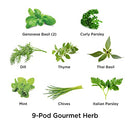 AEROGARDEN GOURMET HERB SEED POD KIT (9-POD) 809500-0208 - WHITE/GREEN - Brand New