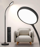 Keepsmile Modern LED Streamlined Reading Floor Lamp, White LED - MATTE BLACK - Like New