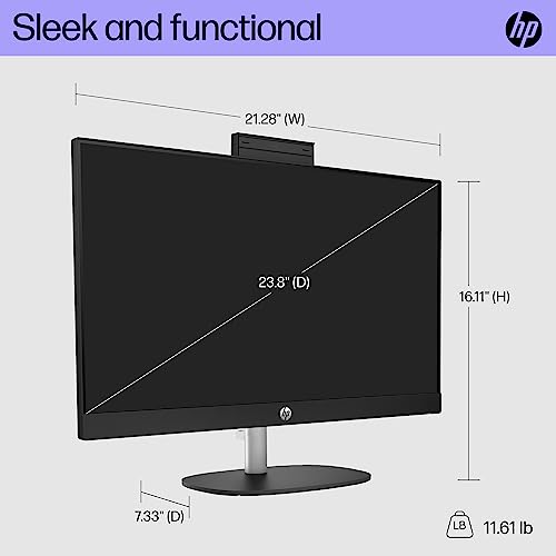 HP All-in-One Desktop PC 23.8" FHD i3-N300 8GB 256 SSD 24-cr0030 - SHELL WHITE - Like New