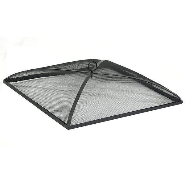Sunnydaze Heavy-Duty Steel Mesh Fire Pit Spark Screen Cover - 36" Square - Black - Like New