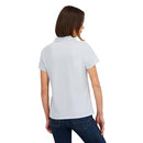 SYDER SPYDER WOMENS WEEKENDER PLATED SHORT SLEEVE JERSEY POLO TOP - MIST BLUE - Brand New