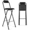 Thyle 1 Pcs Folding Bar Stool with Backrest, Tall Foldable Stool Chair Portable - Like New