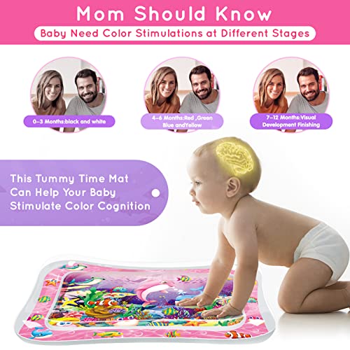 INFINNO TUMMY TIME WATER MAT FOR BABIES SENSORY DEVELOPMENT - PINK - Like New