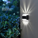 WOOXGEHM 4PCS LED Solar Wall Light, Illuminated Outdoor, WOOXGEHM-4PCS - BLACK - Like New
