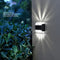 WOOXGEHM 4PCS LED Solar Wall Light, Illuminated Outdoor, WOOXGEHM-4PCS - BLACK - Like New