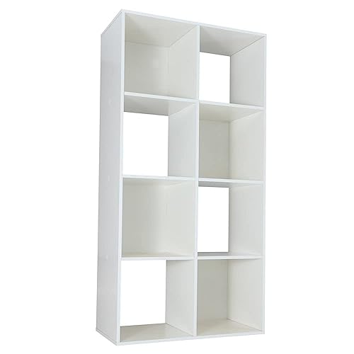 AMAZON BASICS STORAGE CUBE SHELF ORGANIZER 8 CUBES PB-0558W - WHITE - Like New