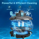 PoolMr Cordless Robotic Pool Cleaner for Flat Bottom Pool up to 42 Ft, Black - Like New