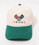 FRASIER STERLING COTTON PICKLEBALL HAT - CREAM/GREEN - Like New