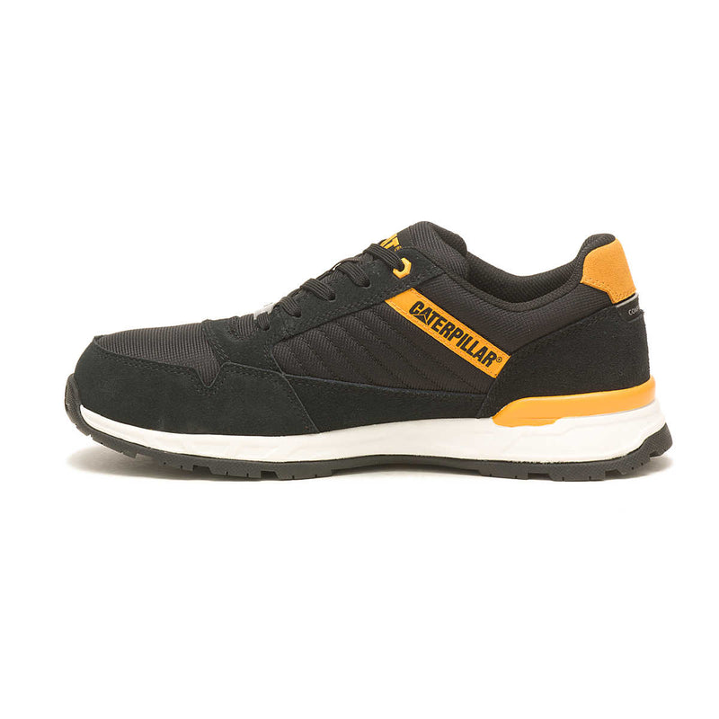 CATERPILLAR MEN'S VENWARD COMPOSITE TOE WIDE BLACK/CAT YELLOW SIZE 10W - Brand New