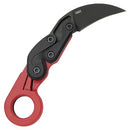 CRKT PROVOKE EDC FOLDING KNIFE, 2.47" HAWKBILL BLADE, KINEMATIC - RED/BLACK - Like New