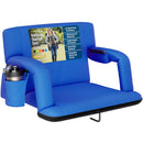 ALPCOUR RECLINING STADIUM SEAT – WIDE BLEACHER CHAIR –15\" WIDE - ROYAL BLUE - Like New