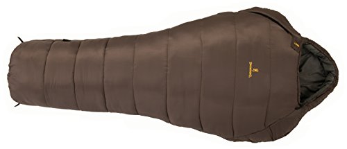 BROWNING CAMPING KENAI -20 DEGREE WIDE MUMMY SLEEPING BAG 40" X 86" - CLAY/BLACK - Like New