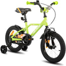 HH HILAND HILAND 12" BOYS BIKE 3-9 YEARS OLD BOYS BIKE STABILIZER WHEELS - GREEN - Like New