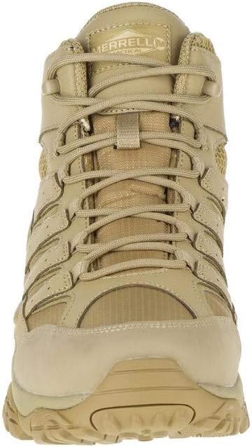Merrell Men's Moab 2 Mid Tactical Waterproof Boots - SIZE 9.5 Wide - COYOTE - Like New