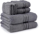 NOBLE HOUSE 6 PIECE TOWELS SET GRAY RING SPUN COTTON - GRAY - Like New