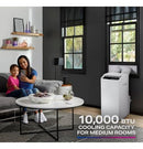 GE PROFILE 450 SQ. FT. 10,000 BTU SMART PORTABLE AIR CONDITIONER - WHITE - Like New